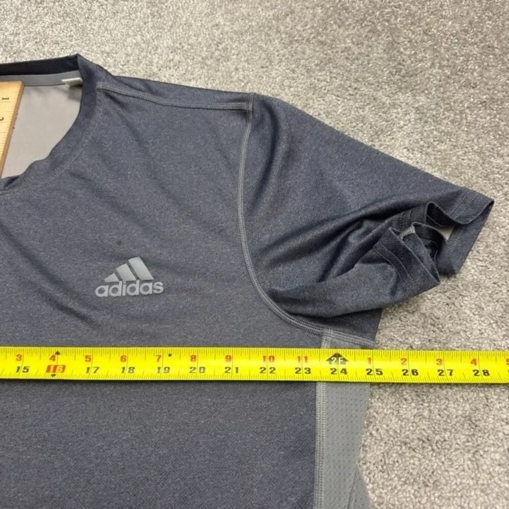 Adidas Climacool Active T-Shirt Men 2XL Gray short Sleeve Crew Neck Athletic Tee